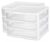 2 Pack White Wide 3 Drawer Storage Organizer Unit, Clear Transparent Drawer Cabinet, Countertop & Desktop Storage for Makeup, Office Supplies, Bathroom Toiletries and Craft Accessories