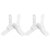 2 Pairs No Drill Pegboard Tabletop Stand Iron Bracket