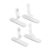 2 Pairs Pegboard Support Bracket Desk Stand No Drill, Iron White