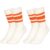 2 Pairs Striped Socks Retro Striped Style Crew Socks Soft Breathable Ankle Socks Fits US Women Size 9-12 (Orange)
