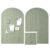 2 Pcs 35″ x 24″ Large Arched Felt Bulletin Board – Stylish Perfectly Cork Board Alternative Tiles with Pins for Office Home Wall Decor – 12 Adhesive Tiles for Display Your Photos(Sage Green)