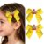 2PCS 3in Back to School Hair Bow Clip Book Bowknot Ribbon Hair ClipsYellow Cheer First Day School Barrettes Alligator Hairpins Teachers Back to School Hair Accessories