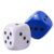 2PCS 3inch Jumbo Dice, Large Foam Dice for Interactive Learning and Social Game Nights, Giant Dice Foam Set of 2 in Blue and White