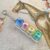 2 Pcs 4-Key Mechanical Keyboard Fidget Keychain, Clear Multicolor PC Shell, Snake Bone Chain, Portable Button Clicker Toy for Adults, Office Desk