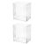 2 Pcs 7.1 in and 18 cm Clear Book Organizers, Large Acrylic Storage Bins for Early Readers’ Picture Books, Ideal for Kitchen, Bedrooms, Playrooms