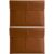 2 Pcs A4 PU Leather File Folder, Litchi Pattern Document Organizer File Bag with Secure Buckle, 13.7 x 10.4 in / 34.8 x 26.5 cm, Black and Brown, for Business Office Travel Meeting
