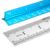 2 Pcs Architectural Scale Ruler 12 Inch, Aluminum Architect Ruler & Metal Ruler Set, Imperial Engineer Scale for Blueprints, Drafting Ruler for Architects, Students, Draftsmen, and Engineers (Blue)