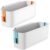 2 Pcs Bedside Organizer Hanging Storage Basket for Bunk Beds, Dorm Room Shelf, Plastic with Green and Orange Handles, 33.2 x 11.3 x 12 cm, for Small Items, Easy Installation