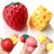 2Pcs Big Strawberry Squishy Small Cheese Squishy Pack Cute Squeeze Toy Set Slow Rise Food Fruit Squishies Dough Stress Ball Fidget Toys Adults Calming Desk Toys Stress Relief Gifts for Women Men Teens