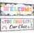 2Pcs Composition Notebook Classroom Decor 38.6 × 14 Inch Welcome Back to School Banner Girl Style Classroom Posters Welcome Sign Decor for School Wall Door Bulletin Board Supplies