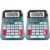 2 Pcs Desktop Calculators, 7.1 x 5.5 in Talking Calculator with Large LCD Display, Big Button Calculator with Voice Broadcast, Time and Alarm Function for Office, Business, and Home