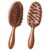 2 Pcs Double-Sided Sandalwood Massage Hair Brush, Hair Growth Massager, Dual-Sided Brush for Scalp Care, Air-Cushioned Pad, Rounded Tips, Smooth Handle, Easy to Clean, Helps Reduce Frizz
