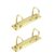 2Pcs Double Square Rings Metal File Clip Two Hole Binding Rings for Paper Document Organization Supplies Metal Binding Set