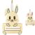 2 Pcs Easter Money Holder, Wooden Easter Bunny Dollar Bill Holder with Hanging Lanyards, Cartoon Rabbit Shapes for Festival Egg Stuffers, Holiday Gifts and Basket Stuffers
