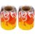 2 Pcs Fire Bulletin Board Border, 32.8 ft, 10 m Red Orange Burning Fire Shaped Die Cut, Copperplate Sticker, for Classroom Chalkboard, Party Decorations, School, Back to School Events