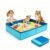 2 Pcs Foldable Kids Sandbox, Portable Outdoor Small Sand Play Tray