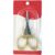 2 Pcs Foldable Scissors, Golden Retractable Stainless Steel Travel Utility Snips with Sturdy Handle, Portable Fishing Line Cutter for Outdoor Activities and Thread Trimming, Keychain Hole