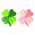 2pcs Four Leaf Clover Cute Bag Clip Set,Decorative Magnetic Fridge Magnets, 2 Sets of 8 Fun Food Sealing Clips (Green & Pink)