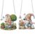 2pcs Gnome 5D DIY Diamond Art Painting Dots Pendant Rhinestone Window