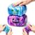 2Pcs Halloween Spooky Expressions Stress Cube, Squishies Slow Rising Stress Balls for Adults, Fidget Toys for Anxiety Relief, Suitable for Horror-Themed, Halloween and Party Favours