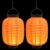2pcs Japanese Style Foldable Paper Lantern with Warm Lighting, Orange