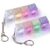 2 Pcs Keyboard Fidget Toy, Keyboard Clicker Fidget Light Up, Loud Decompression Button Finger Clicker Toys, Keychain 4-in-1 with Block Keycaps, for Adult to Relief Stress