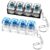2 PCS Keyboard Fidget Toy, Keyboard Fidget Keychain 4-in-1 Keyboard Decompression Button Finger Clicker Toys, Button Stress Relief Fidget Gifts to Relief Stress (Black Blue)