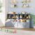 2 Pcs Kids Bookshelf and Toy Storage, Toy Storage Organizer, Grey