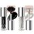 2Pcs Lip Gloss Set, Black Shimmer Silve Lipstick for Women, Gothic Makeup
