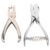 2pcs Manual Single Hole Puncher for Paper and Id Cards Silver Metal