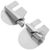 2pcs Metal Sewing Machine Binder for Fabric, Stainless Steel Silver