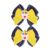 2Pcs Navy Blue Yellow Back to School Bow Hair Clips