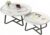2 PCS Nesting Coffee Tables Set, Small Round Side Tables for Living Room, Easy Assembly Circle End Tables Suitable for Sofa Side, Bedroom, Balcony, Space-Saving Decorative Furniture for Office