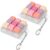 2 PCS Pink Keyboard Fidget Toy for Adults, 9 Keys Loud Keyboard Clicker Keychain, Cute Stress Relief Fidget Toy for Office, Anxiety and ASMR
