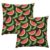 2Pcs Red Watermelon Green Throw Pillows Decorative Pillow Covers 18X18 in