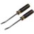 2 Pcs Staple Remover Tool, Heavy-Duty Carbon Steel Upholstery Staple Puller, 8.1 in / 20.5 cm with 30° Bent V Design, PVC Handle, for Carpet Removal, Woodworking, and Tire Repair