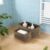 2 Pcs Storage Basket Set Brown Woven Rope, Bohemian Style Crochet Knitting Supplies Organizer, Decorative Cotton Hemp Storage Basket with Open Design, Large and Small Baskets for Home