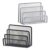 2pcs Three Tier Iron Mesh File Holder for Desk Letter Sorting Rack