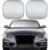 2 Pcs Windshield Sun Shade Car for Chevy Chevrolet Equinox 2018-2024, Foldable Retractable Front Window Sunshade Portable Protection from Heat & UV Rays