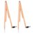 2 Pcs Wooden Drawing Compass Teacher Math Tool Adjustable Radius
