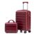2 Piece Luggage Set 20 Inch Carry on Suitcase with 14in Cosmetic Case