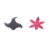 2Pieces Throwing Star Shape Sticekr Fridge Magnets Funny Kitchen Refrigerator Accessories Adults Magnets Whiteboard Accessories
