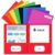 2 Pocket Folders, 8 Pack Paper Folders with Pockets, 8 Colors with Labels