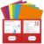 2 Pocket Folders, Paper File Folders with Pockets, Letter Size, 12 Pack