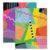 2 Pocket Folders Portfolios, 2 Designer Patterns Decorative Folders for Kids, Home, Office, School (Colorful 90’s Groove)