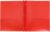 2 Pocket Plastic Folder with Prongs, Red, Letter Size, Heavy Duty Poly Report Cover with 3 Hole Metal Fasteners and Diagonal Cut Pockets, Durable Document Organizer for School and Office