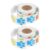 2 Rolls Glittery Dog Paw Print Stickers for Crafts, Self Adhesive
