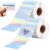 2 Rolls Thermal Holographic Stickers, 2.25 x 1.25 in Self Adhesive Printable Thermal Labels, Rectangular Rainbow Stickers for DIY Name Tags, Logo, QR Code, 500 Labels Per Roll, 1000 Total