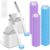 2Set Disposable Toilet Brush Set with 60PCS Replacement Heads, Grey