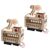 2 Sets Fun Interactive Ropeway Toy Assembly Wooden Cable Car Building Set for Explore Mechanics and Engineering Educational Toy